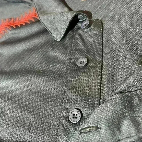 Cooperstown All Star Village Men 2XL Polo Shirt Baseball Red Stitch Navy - Picture 5 of 9